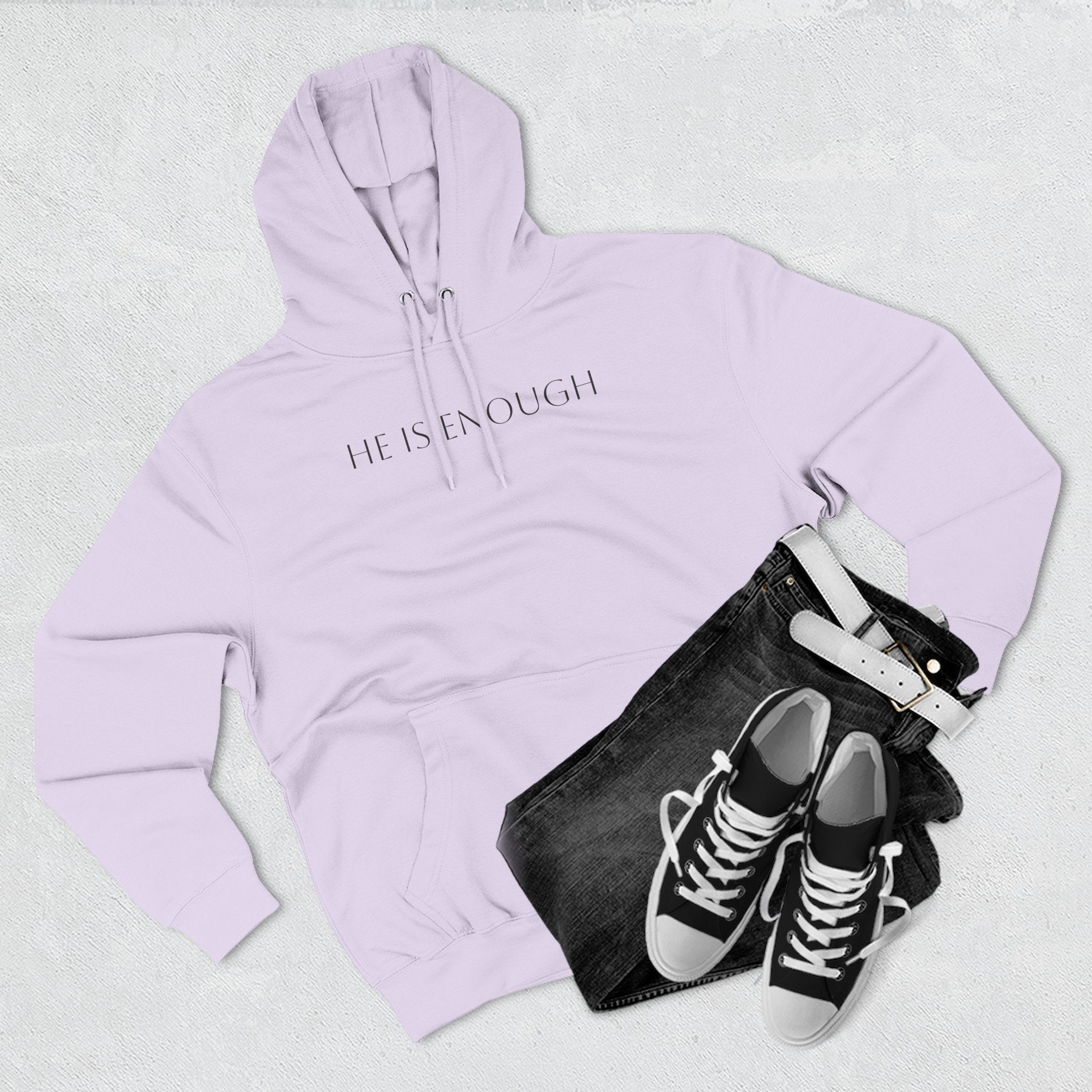 He Is Enough Hoodie — Christian Pullover