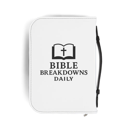 Bible Cover — "The Word of God is Alive" Zippered Bible Case with Cross, Daily Bible Study Organizer