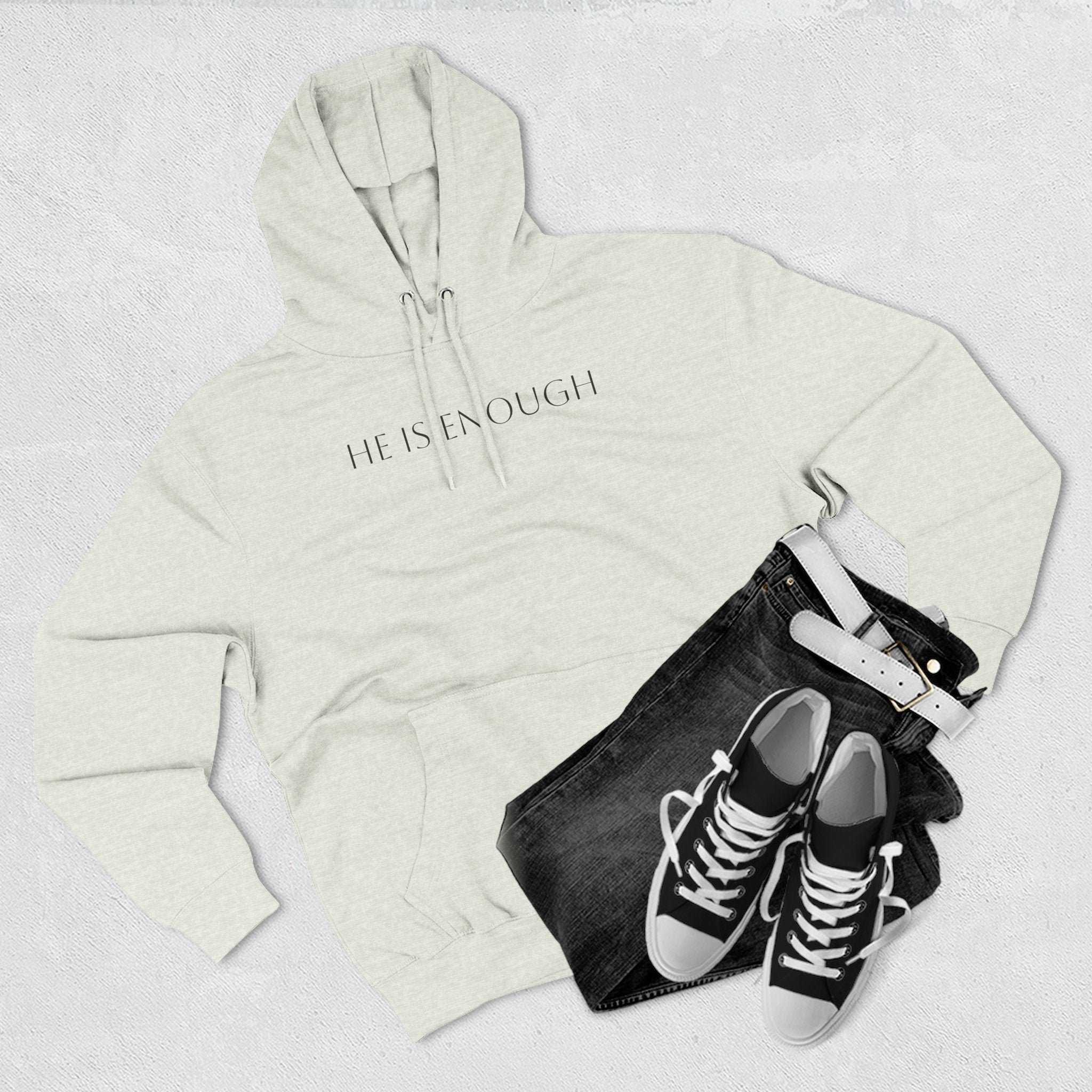 He Is Enough Hoodie — Christian Pullover